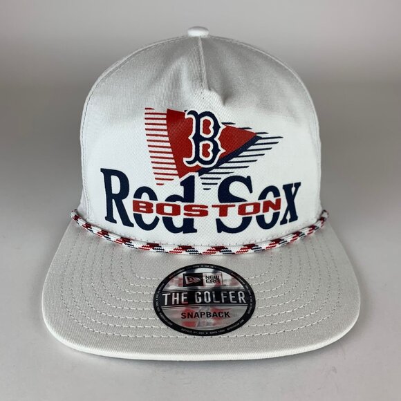 Boston Red Sox MLB White New Era The Golfer Snapback Hat New - Picture 2 of 6